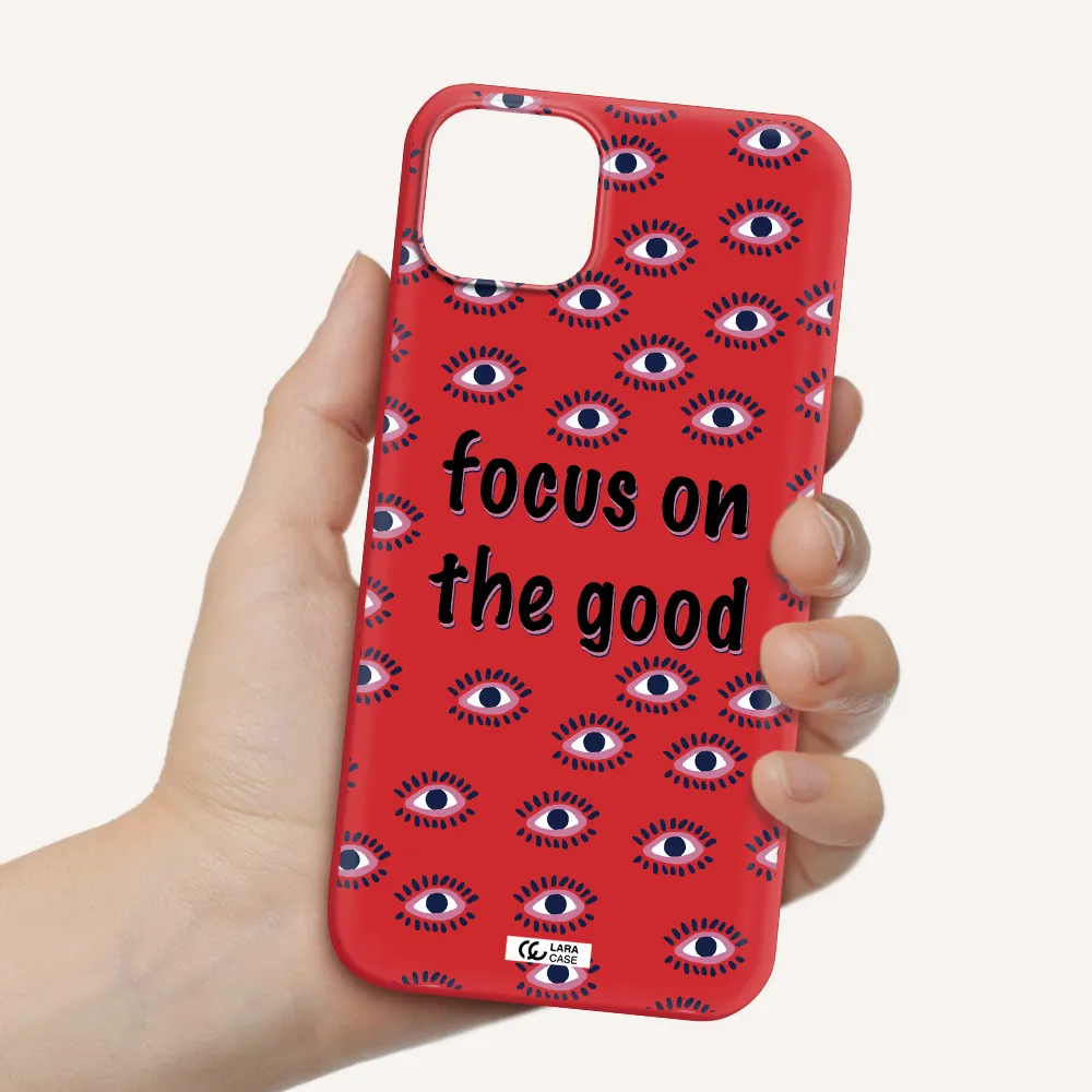 Focus On The Good Apple iPhone 14 Silicone Imperial Red Case