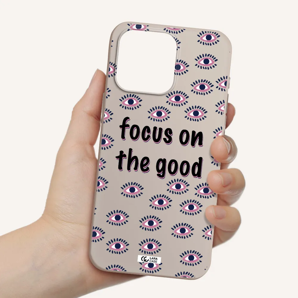 Focus On The Good Apple Iphone 15 Pro max Silicone Stone Case