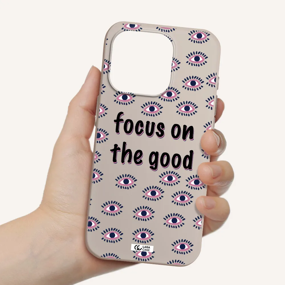 Focus On The Good Apple Iphone 15 Pro Silicone Stone Case