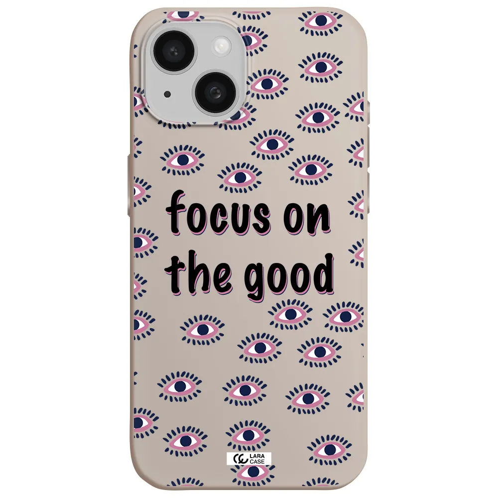 Focus On The Good Apple iPhone 15 Silicone Stone Case