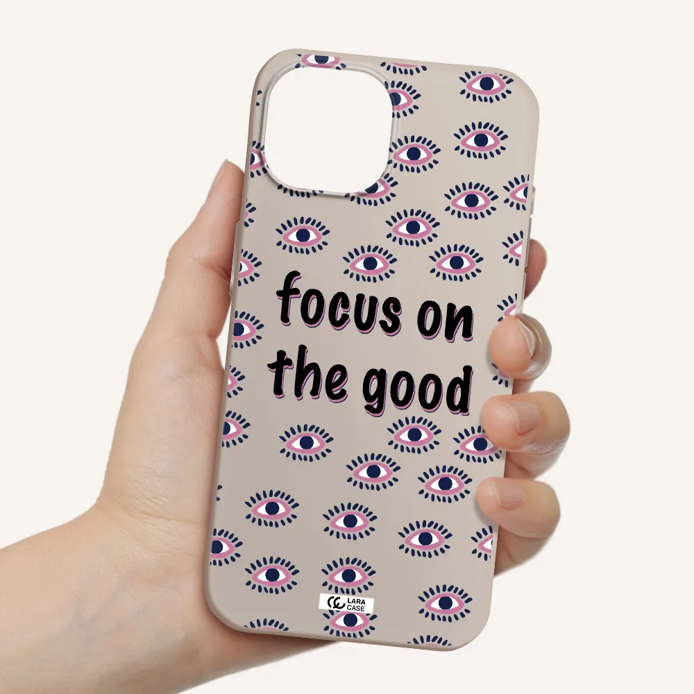 Focus On The Good Apple iPhone 15 Silicone Stone Case