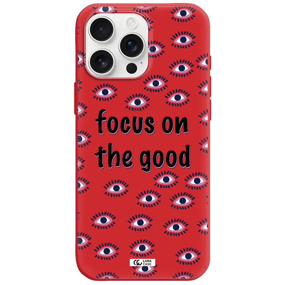 Focus On The Good Apple Iphone 16 Pro Max Silicone Imperial Red Case