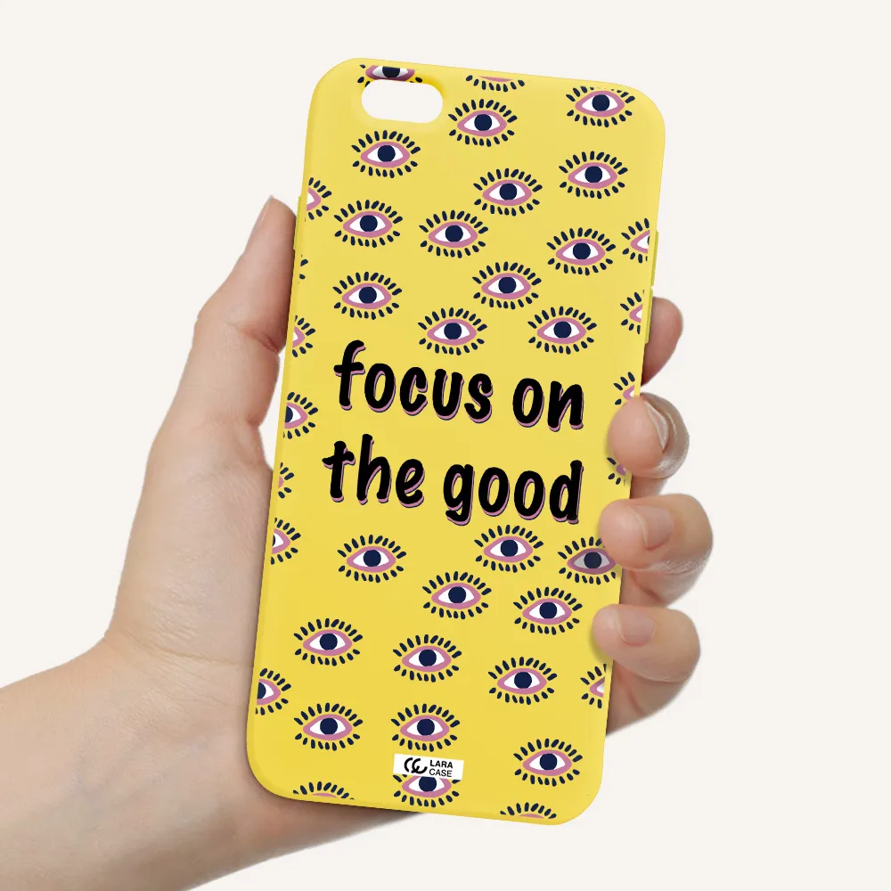 Focus On The Good Apple iPhone 6 plus Silicone canary yellow Case