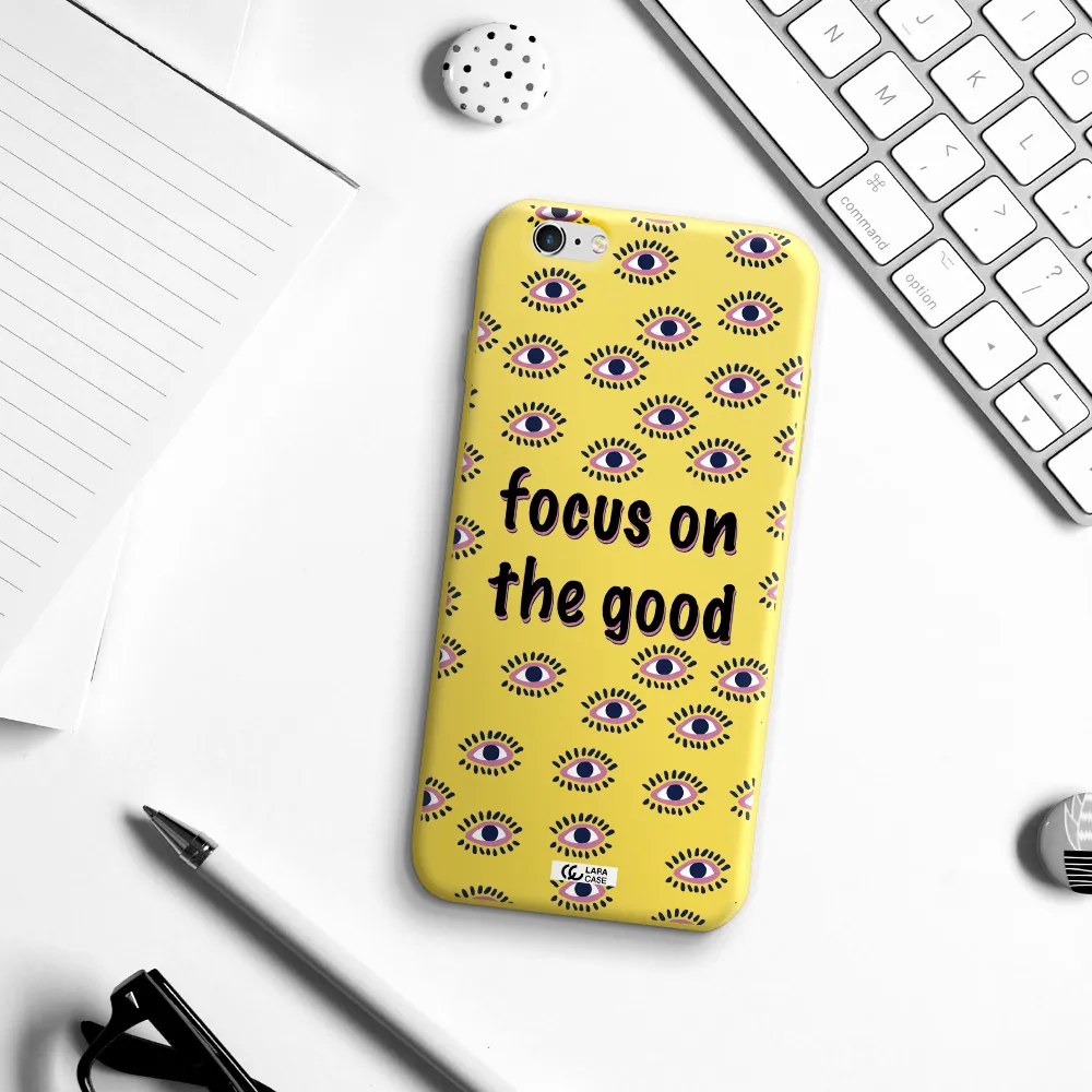 Focus On The Good Apple iPhone 6 plus Silicone canary yellow Case