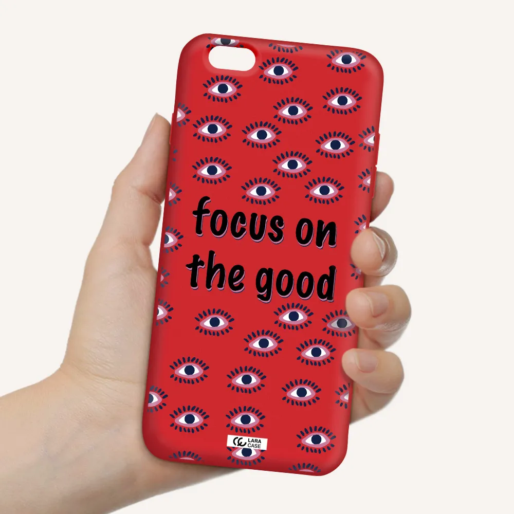 Focus On The Good Apple iPhone 6 plus Silicone Imperial Red Case
