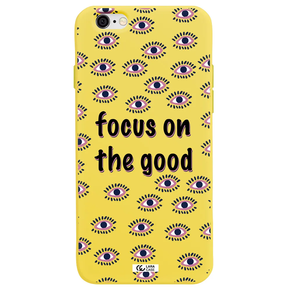 Focus On The Good Apple iPhone 6 Silicone canary yellow Case