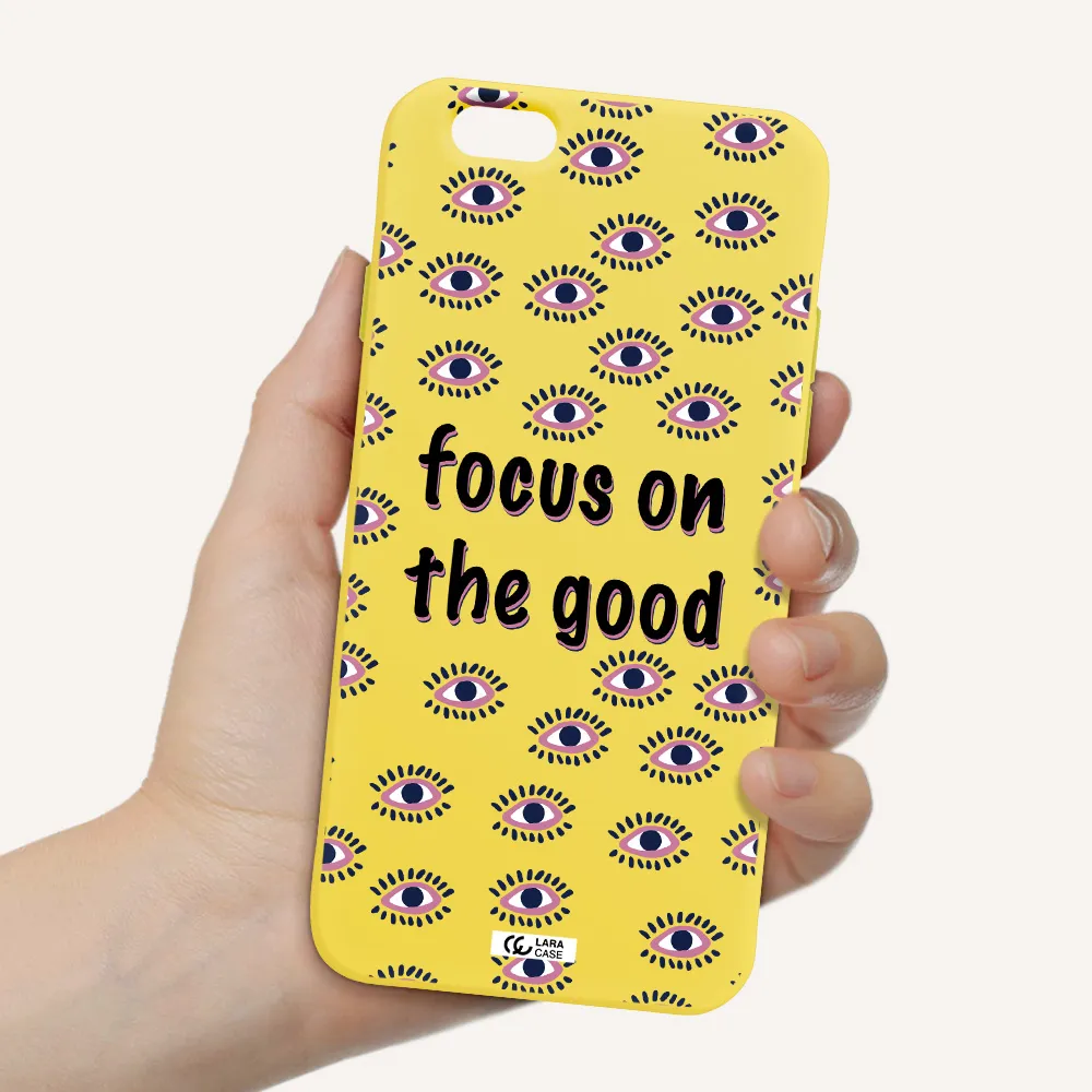 Focus On The Good Apple iPhone 6 Silicone canary yellow Case