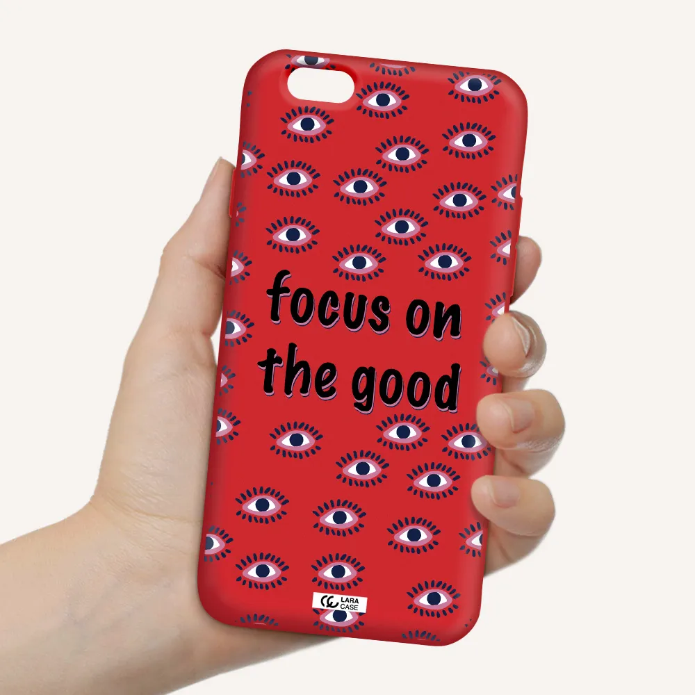 Focus On The Good Apple iPhone 6 Silicone Imperial Red Case