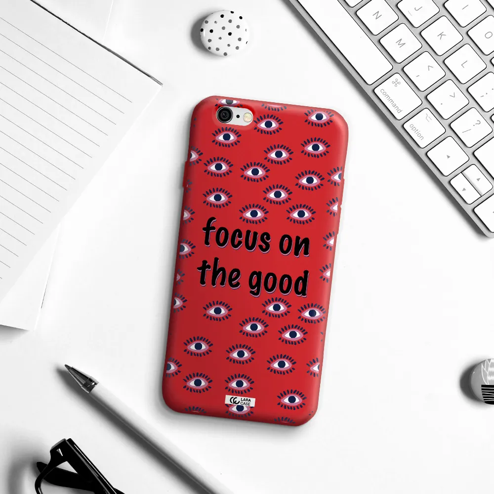 Focus On The Good Apple iPhone 6 Silicone Imperial Red Case