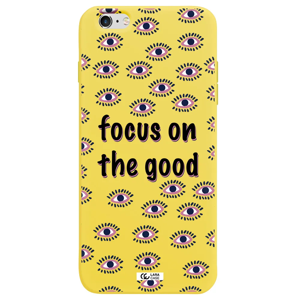 Focus On The Good Apple iPhone 6S Silicone canary yellow Case