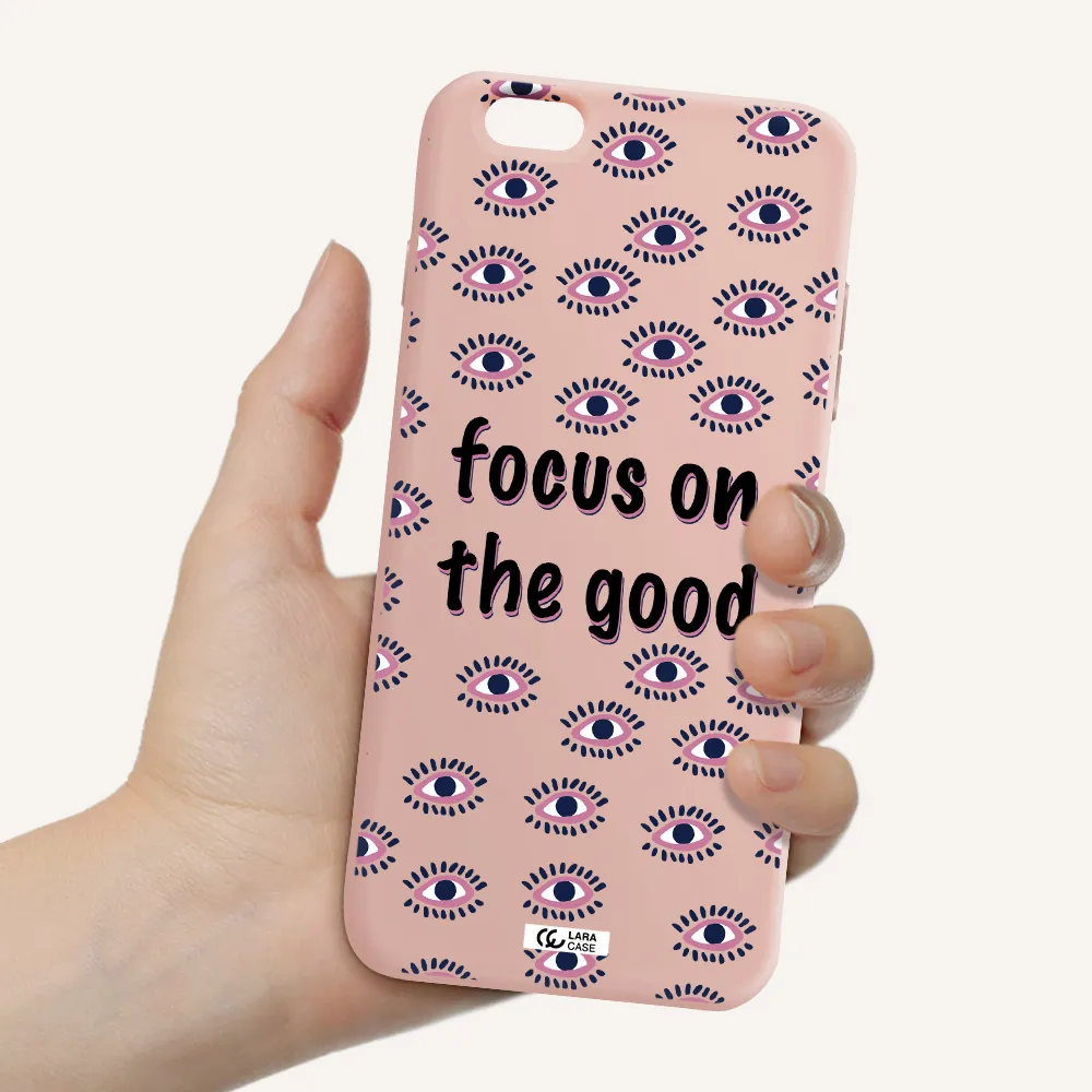 Focus On The Good Apple iPhone 6S Silicone pastel pink Case