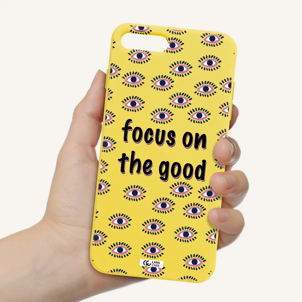 Focus On The Good Apple iPhone 7 plus Silicone canary yellow Case