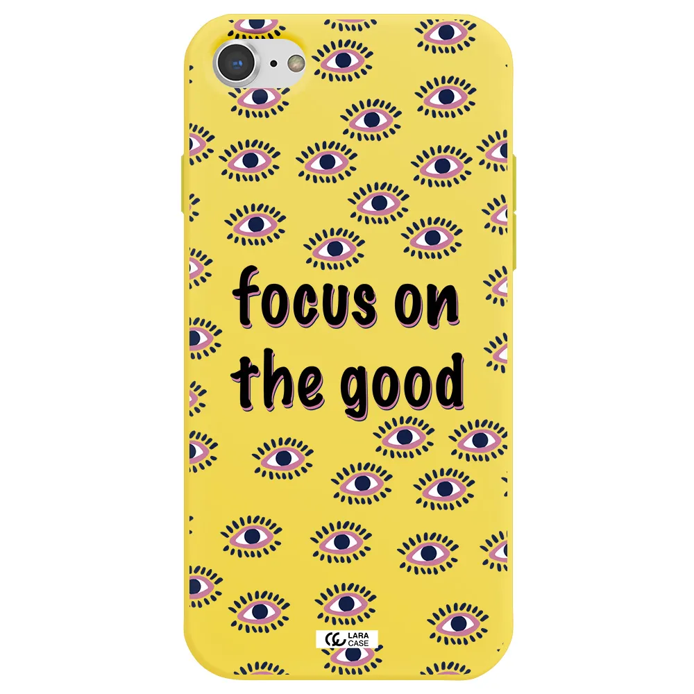 Focus On The Good Apple iPhone 7 Silicone canary yellow Case