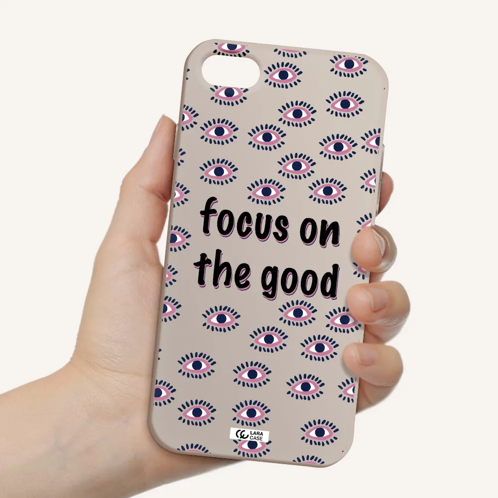 Focus On The Good Apple iPhone 7 Silicone Stone Case
