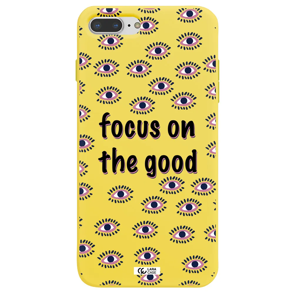 Focus On The Good Apple iPhone 8 plus Silicone canary yellow Case