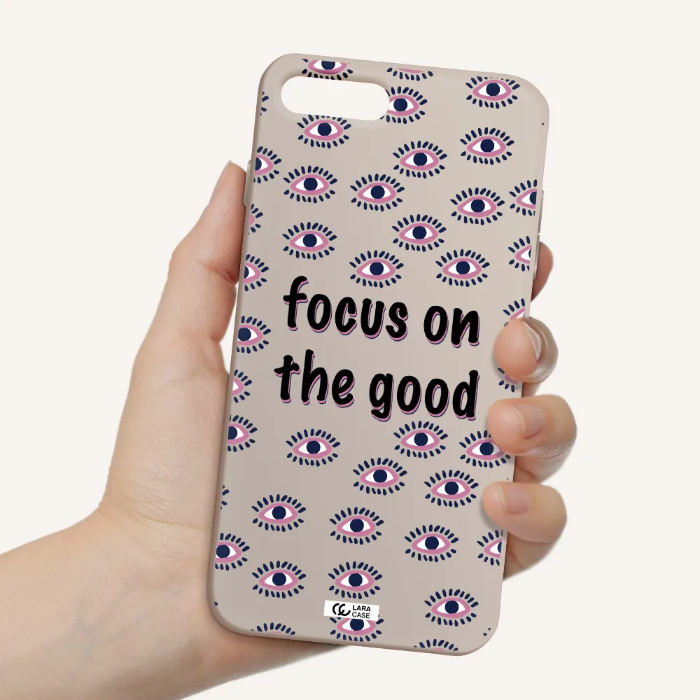Focus On The Good Apple iPhone 8 plus Silicone Stone Case
