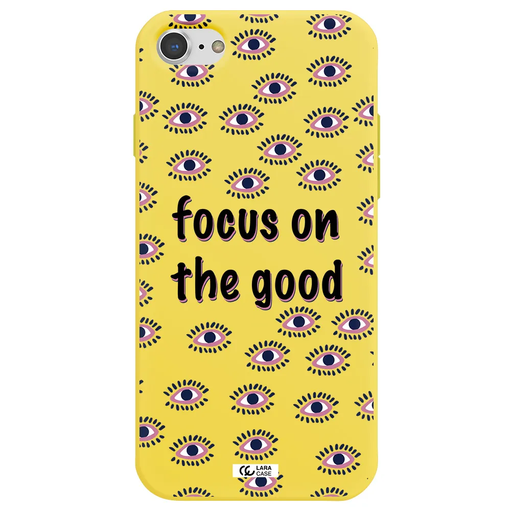 Focus On The Good Apple iPhone 8 Silicone canary yellow Case