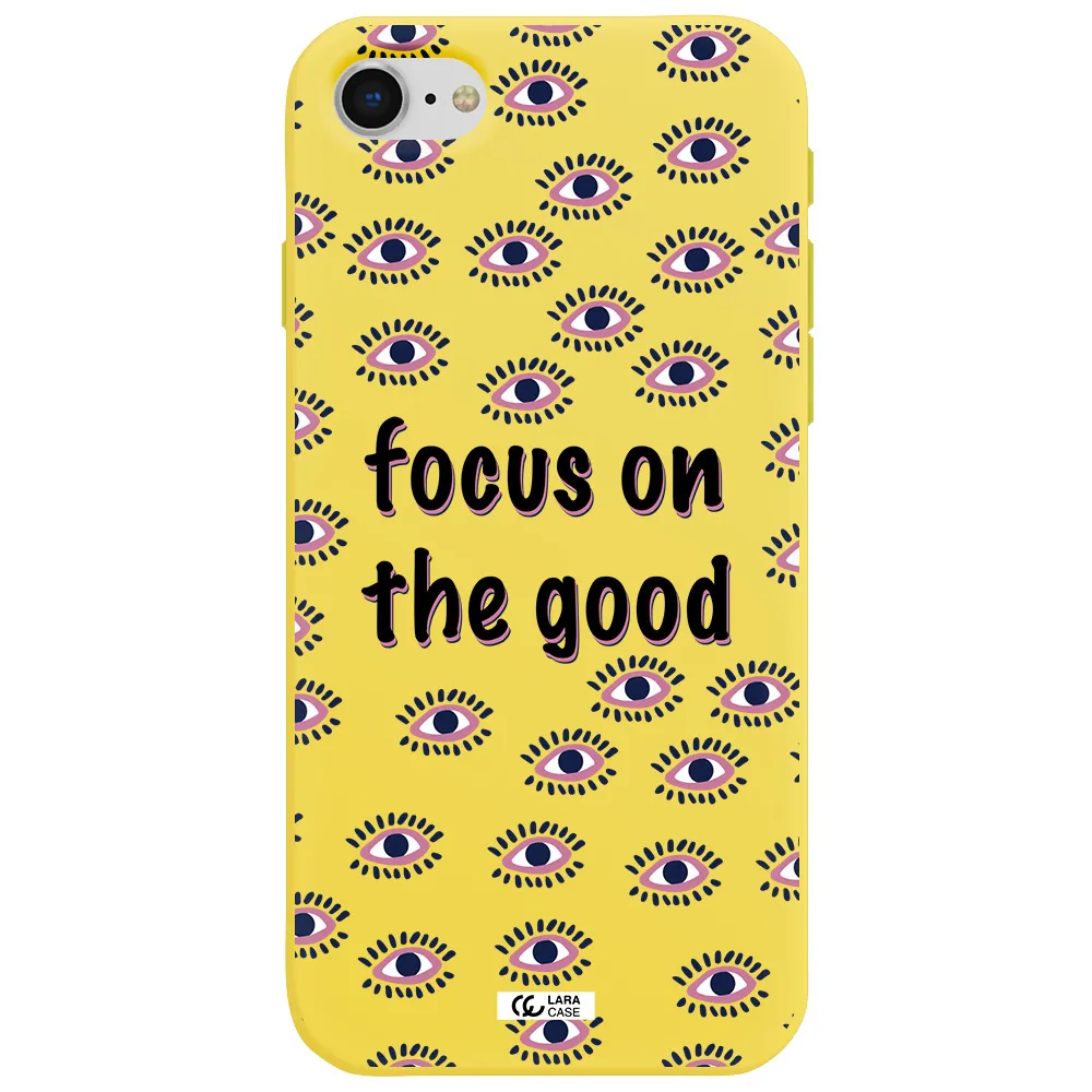 Focus On The Good Apple iPhone se 2020 Silicone canary yellow Case