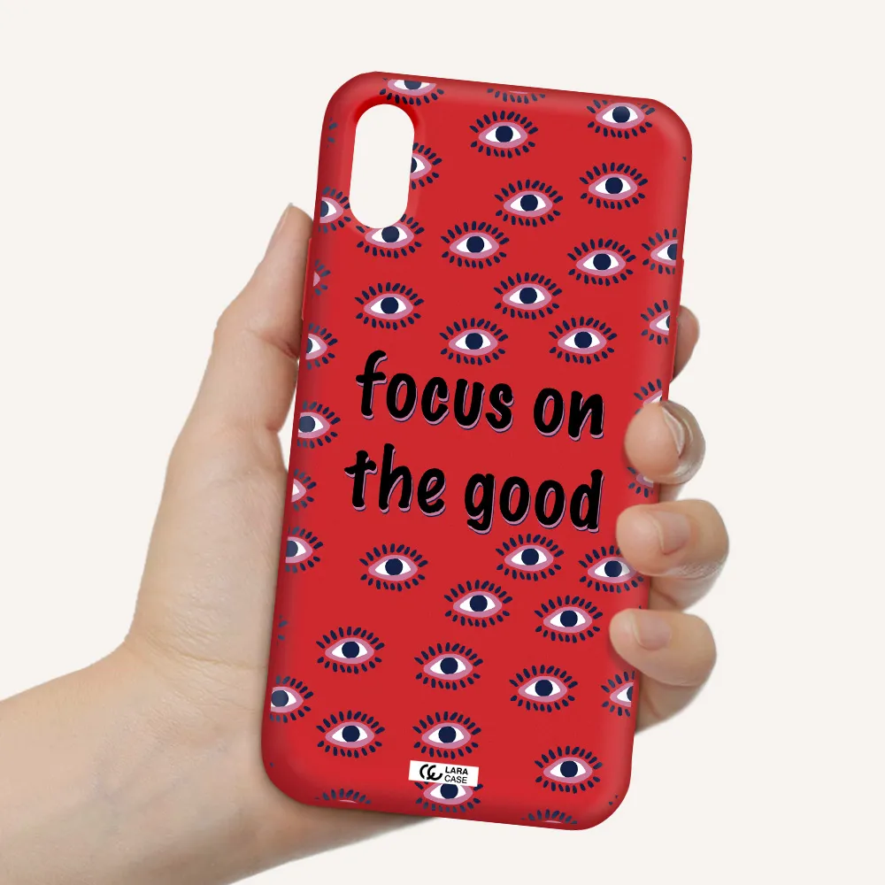 Focus On The Good Apple iPhone X Silicone Imperial Red Case