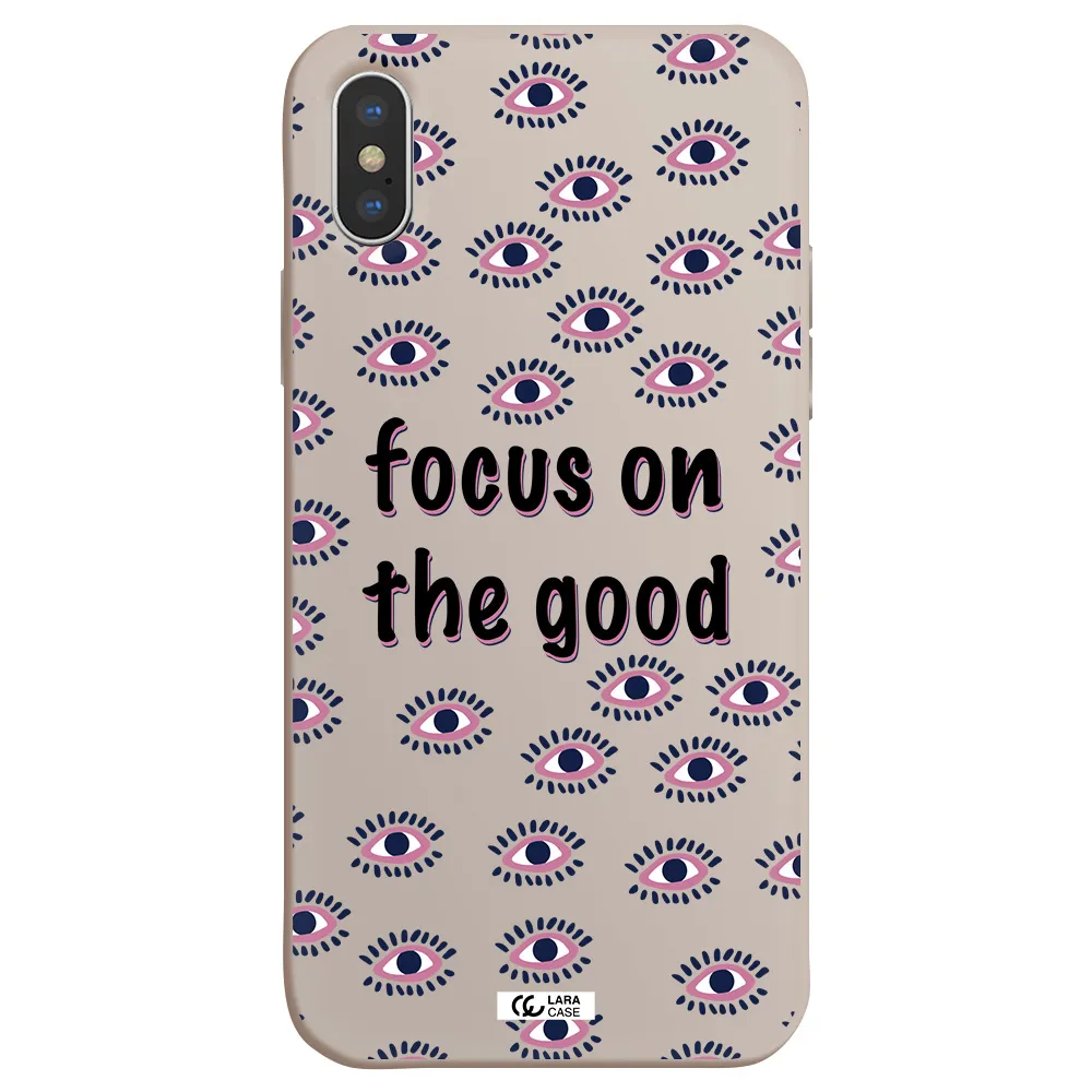 Focus On The Good Apple iPhone X Silicone Stone Case