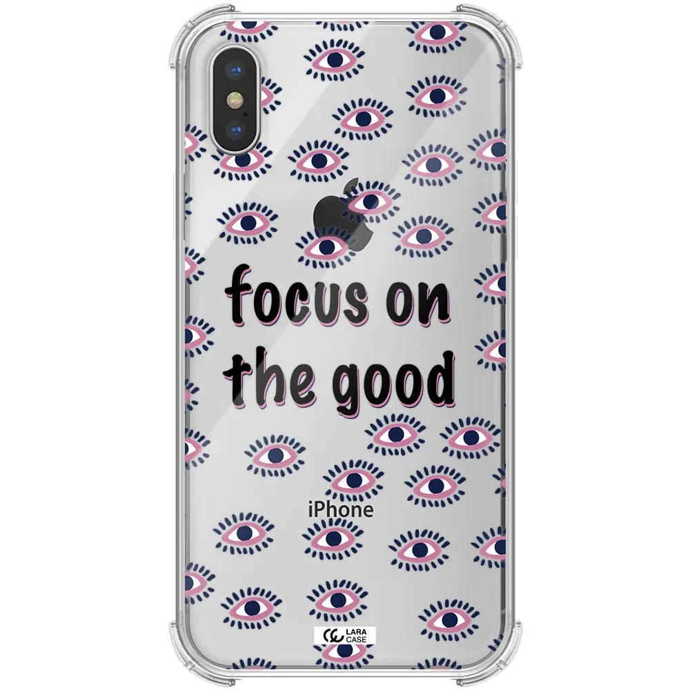 Focus On The Good Apple iPhone XS Clear PC Case