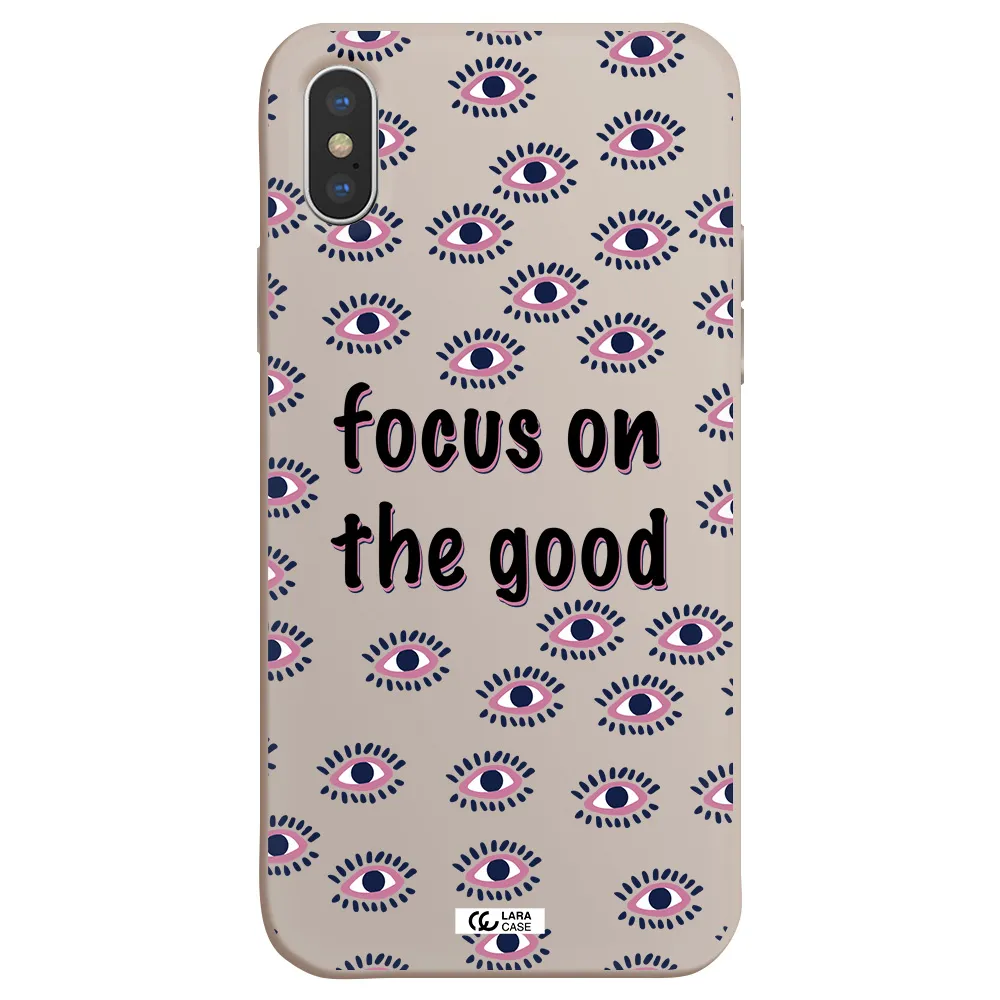 Focus On The Good Apple iPhone XS Silicone Stone Case