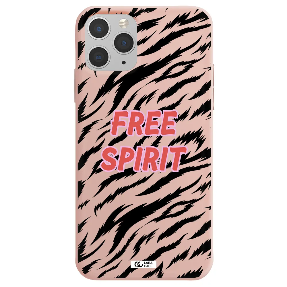 Free Spirit Apple iPhone 11 pro Silicone pastel pink Case