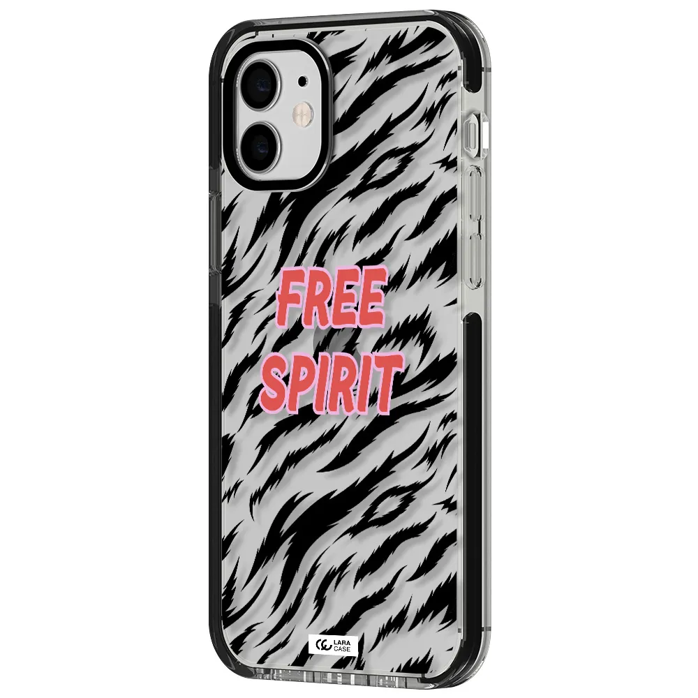 Free Spirit Apple iPhone 12 impact black border Case