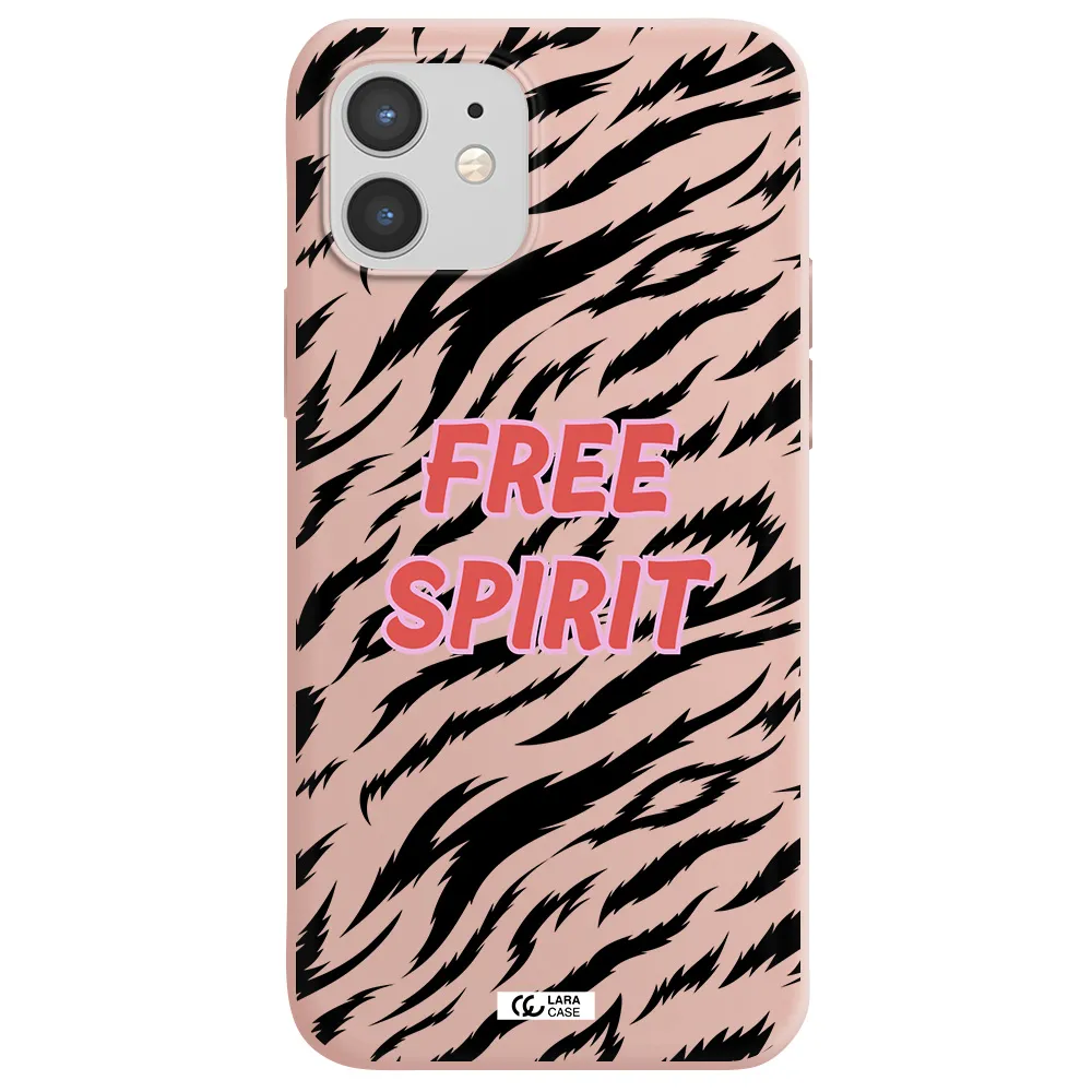 Free Spirit Apple iPhone 12 mini Silicone pastel pink Case