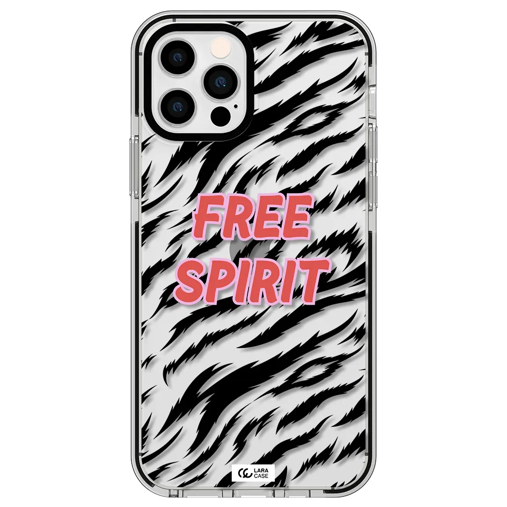Free Spirit Apple iPhone 12 pro impact black border Case