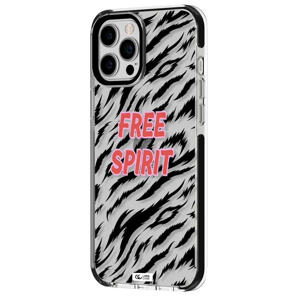 Free Spirit Apple iPhone 12 pro max impact black border Case