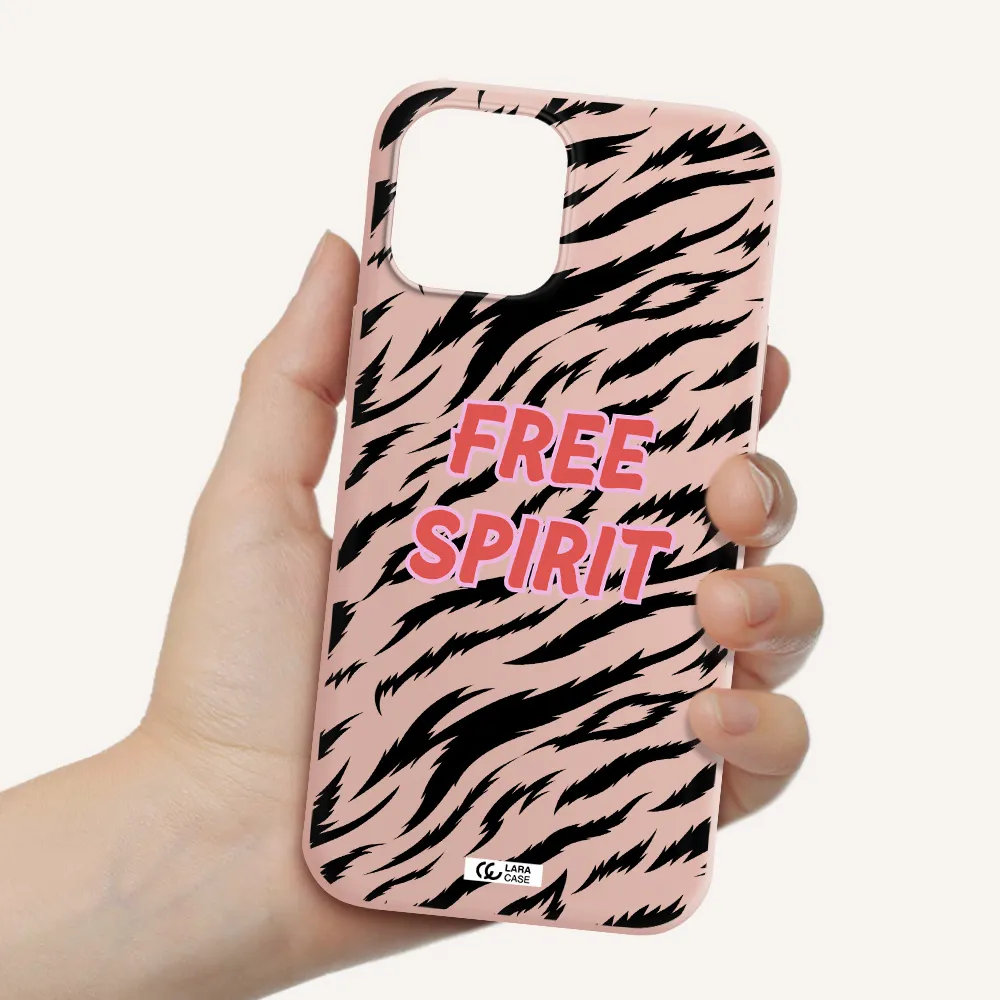 Free Spirit Apple iPhone 12 pro max Silicone pastel pink Case