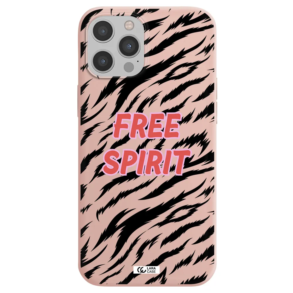 Free Spirit Apple iPhone 12 pro Silicone pastel pink Case