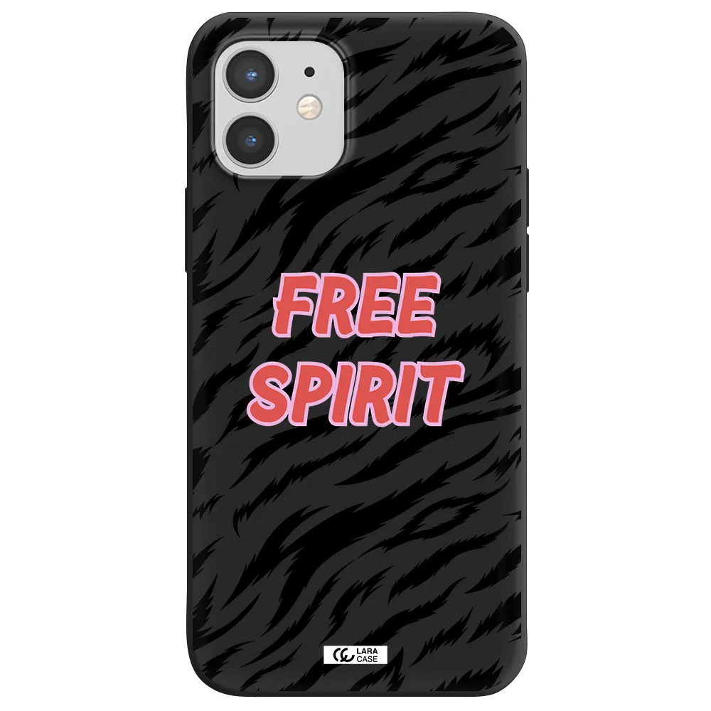 Free Spirit Apple iPhone 12 Silicone black Case