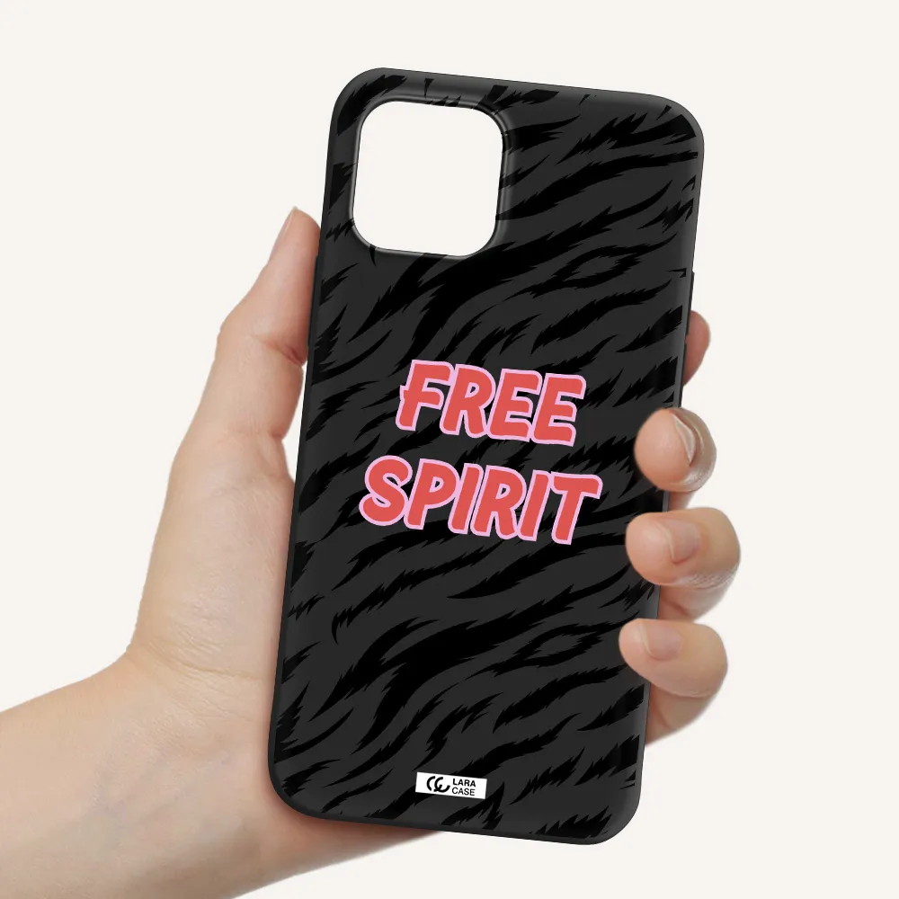 Free Spirit Apple iPhone 12 Silicone black Case