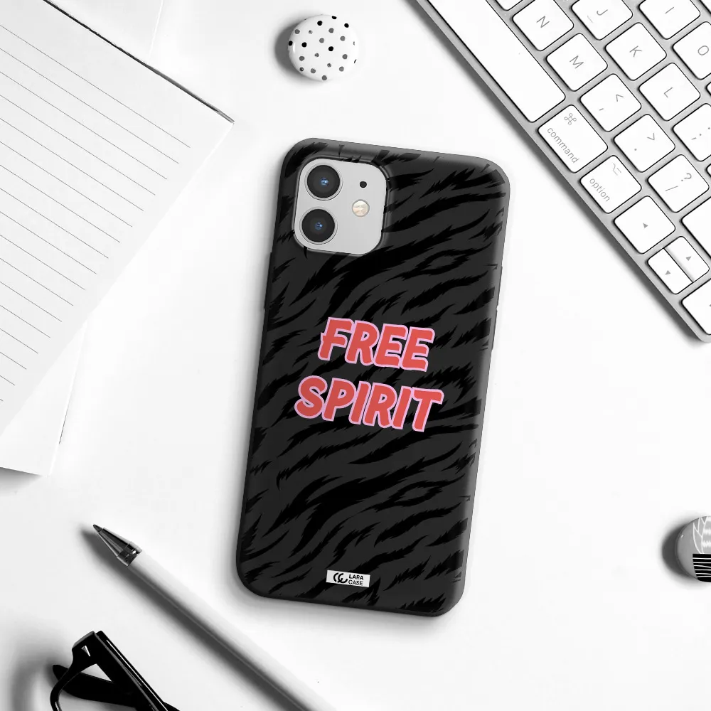 Free Spirit Apple iPhone 12 Silicone black Case