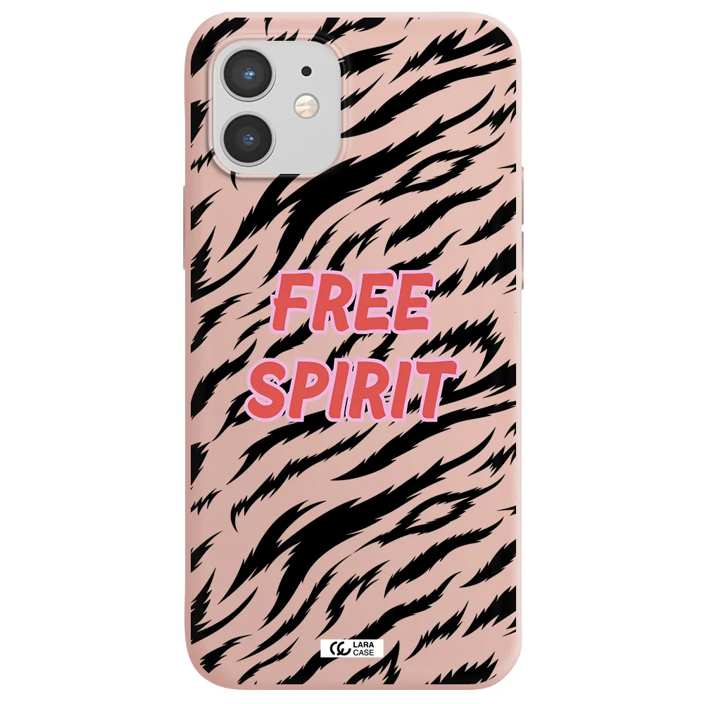 Free Spirit Apple iPhone 12 Silicone pastel pink Case