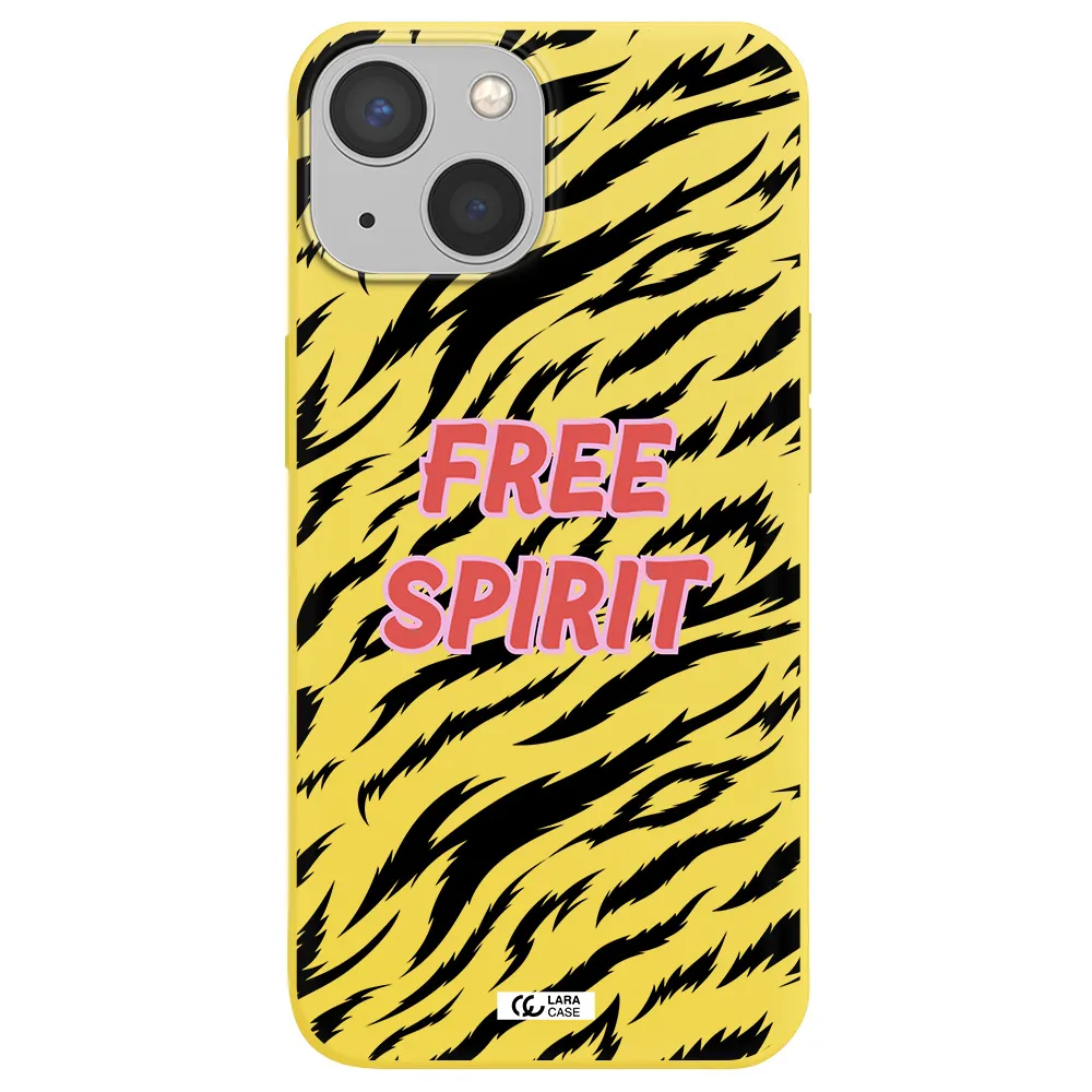 Free Spirit Apple iPhone 13 mini Silicone canary yellow Case