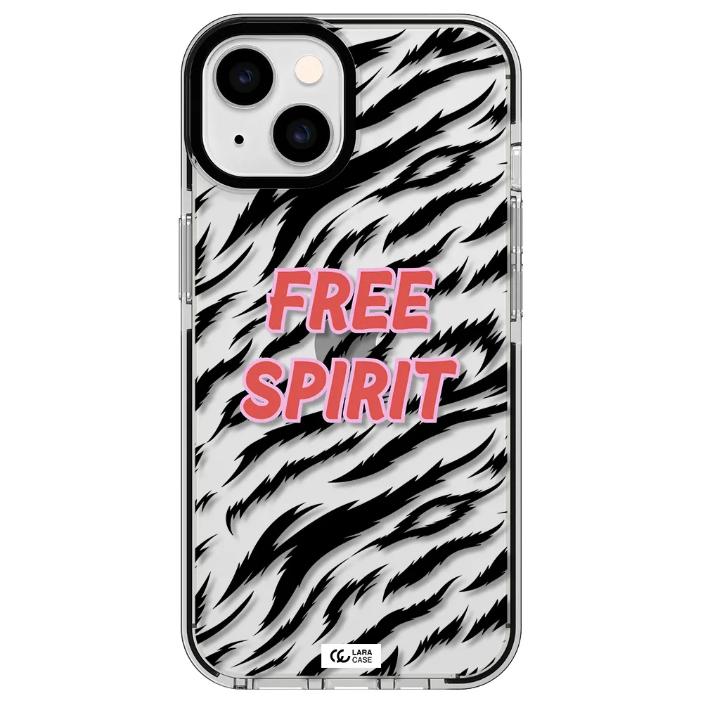 Free Spirit Apple iPhone 14 impact black border Case