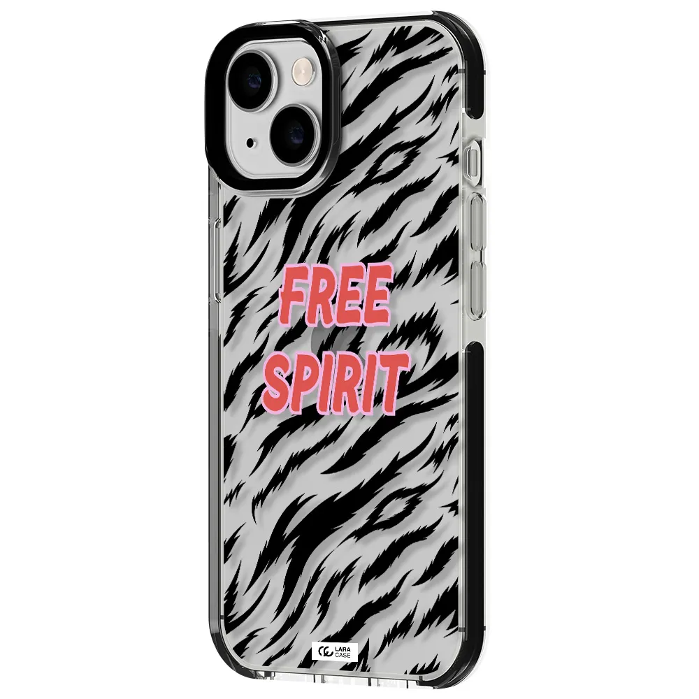 Free Spirit Apple iPhone 14 impact black border Case