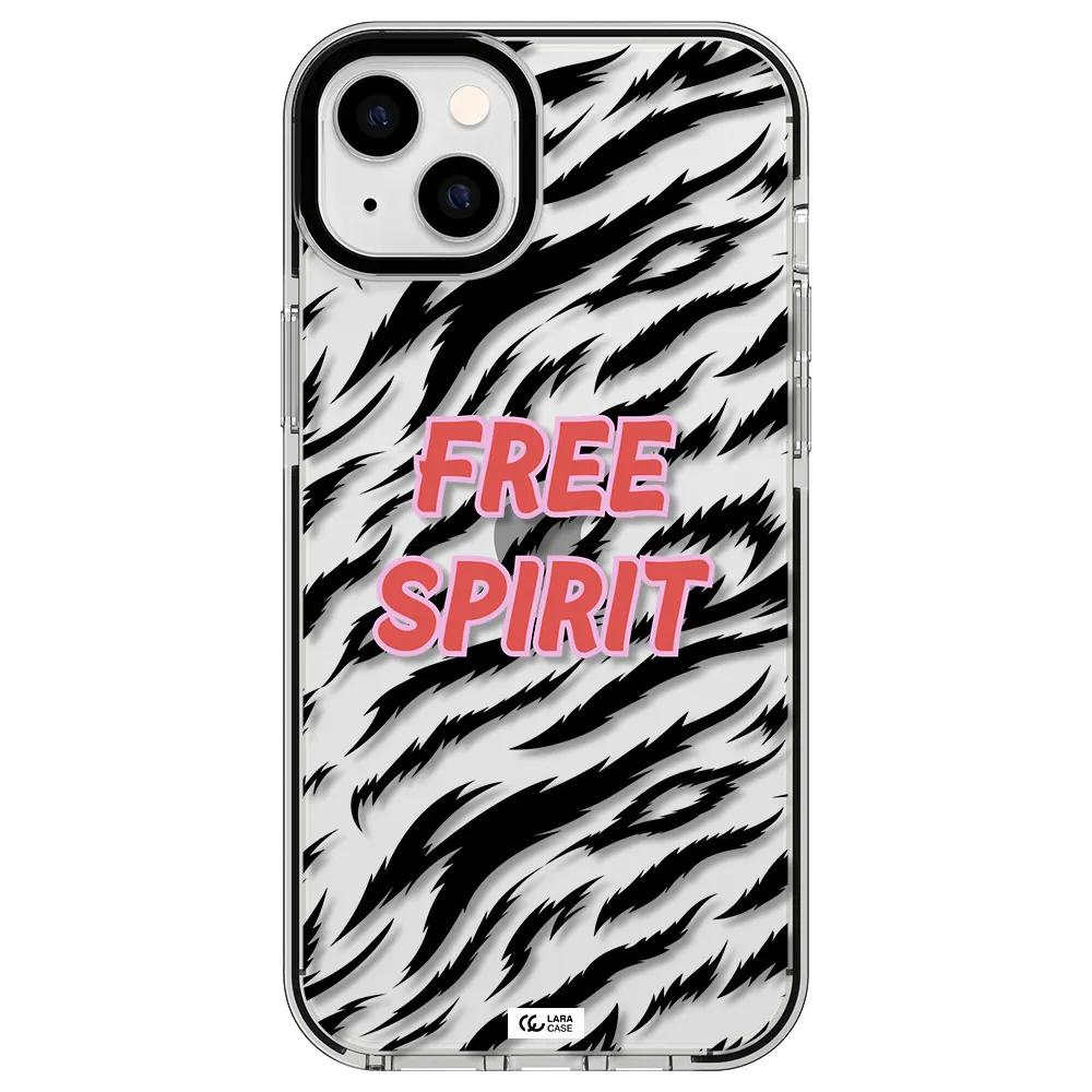 Free Spirit Apple iPhone 14 plus impact black border Case