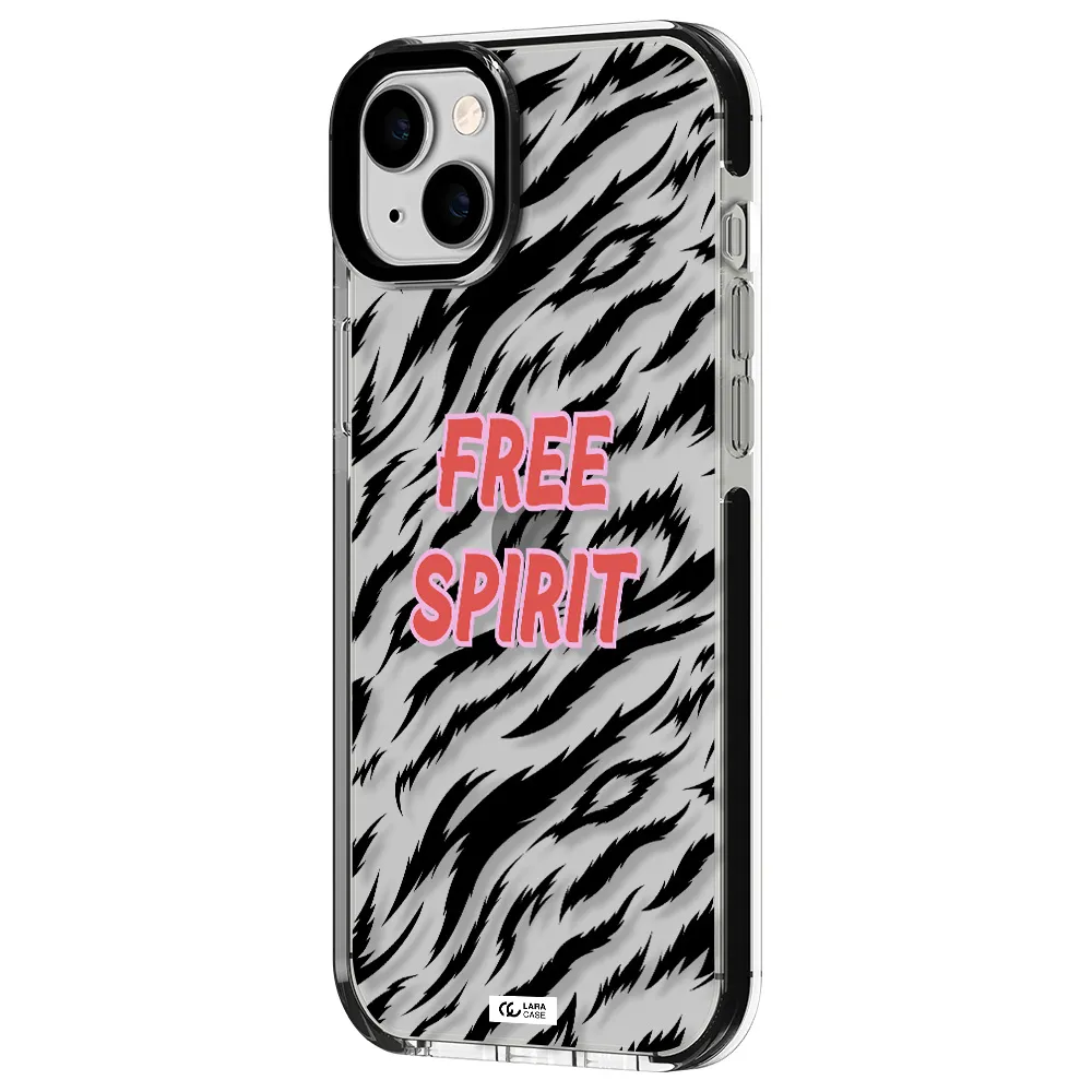 Free Spirit Apple iPhone 14 plus impact black border Case