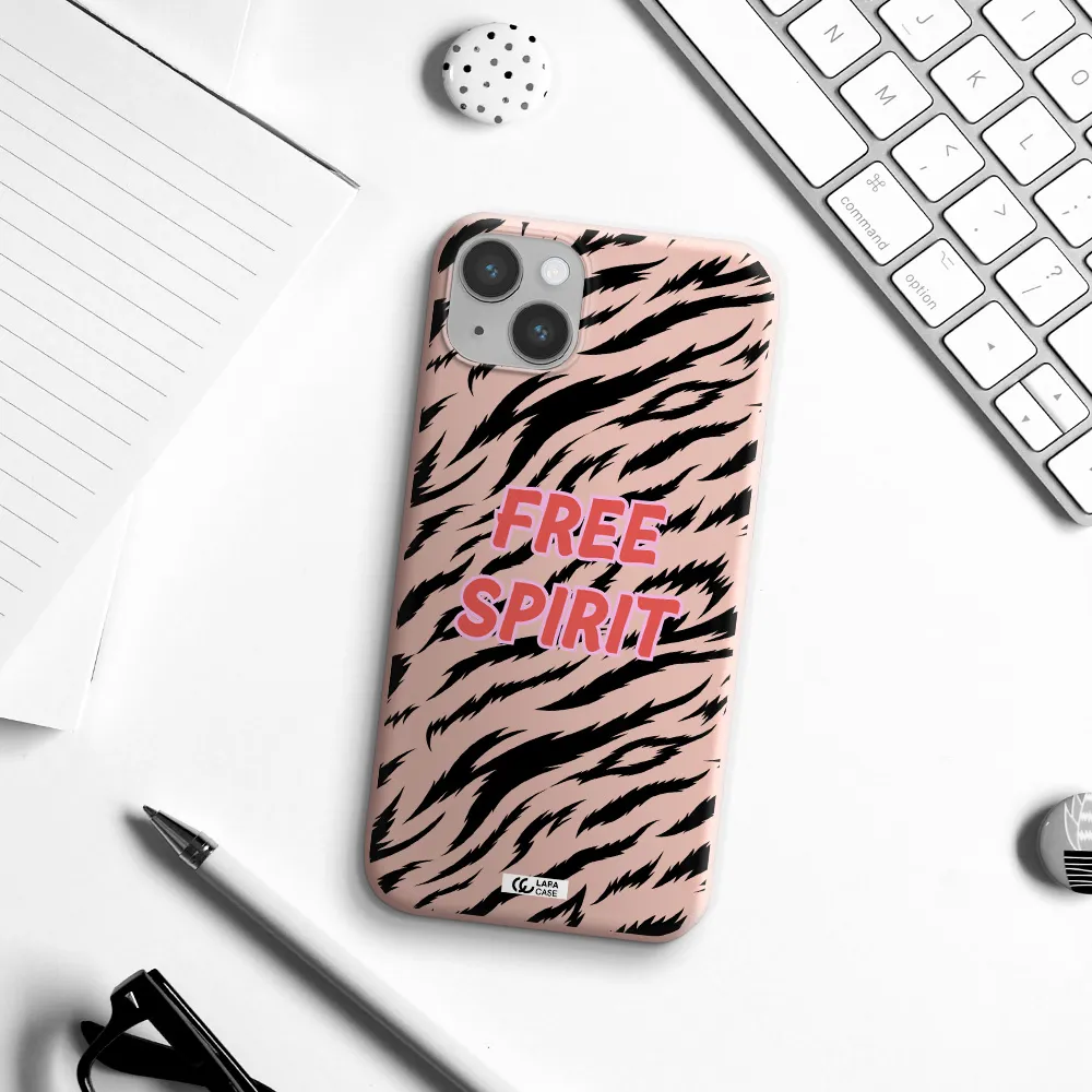 Free Spirit Apple iPhone 14 plus Silicone pastel pink Case