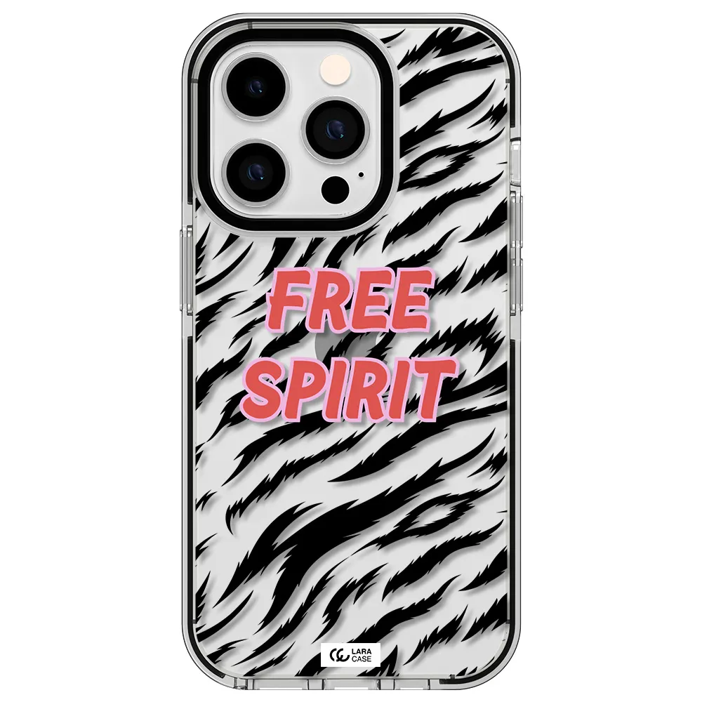 Free Spirit Apple iPhone 14 pro impact black border Case