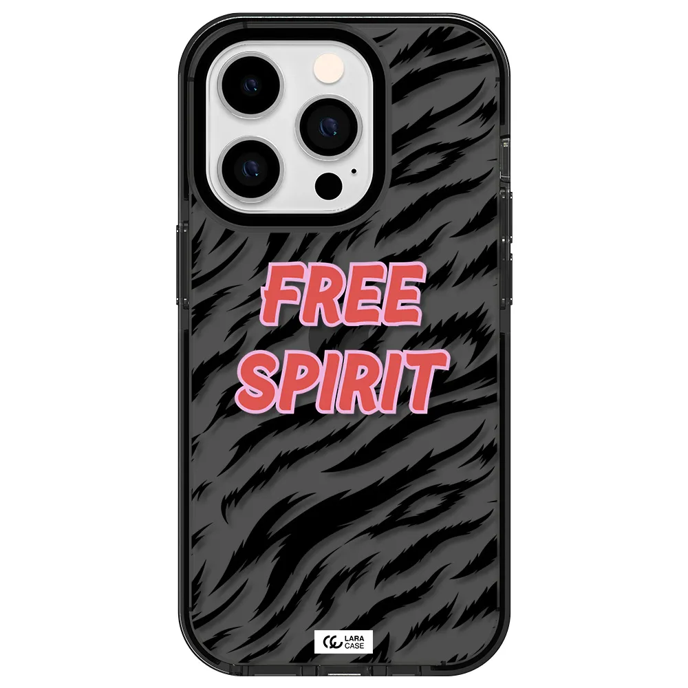 Free Spirit Apple iPhone 14 pro impact Smoke Black Case