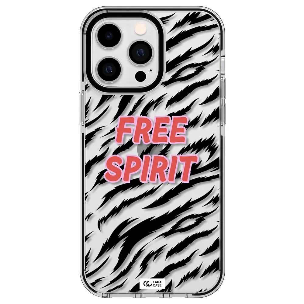 Free Spirit Apple iPhone 14 pro max impact black border Case