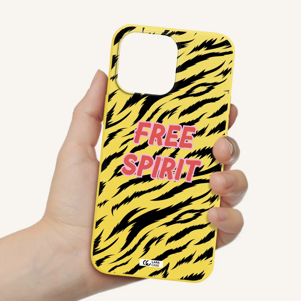 Free Spirit Apple iPhone 14 pro max Silicone canary yellow Case