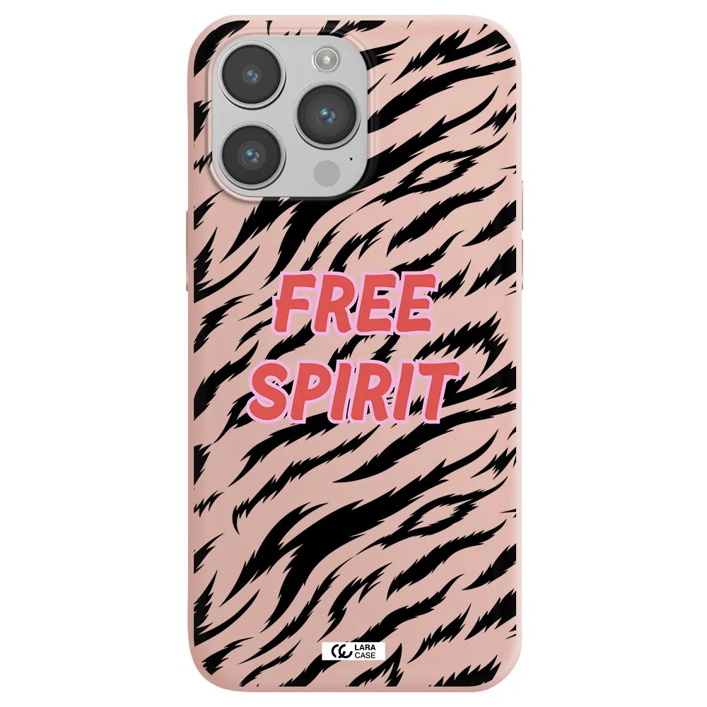 Free Spirit Apple iPhone 14 pro max Silicone pastel pink Case
