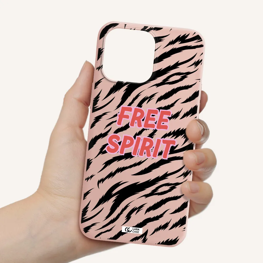 Free Spirit Apple iPhone 14 pro max Silicone pastel pink Case