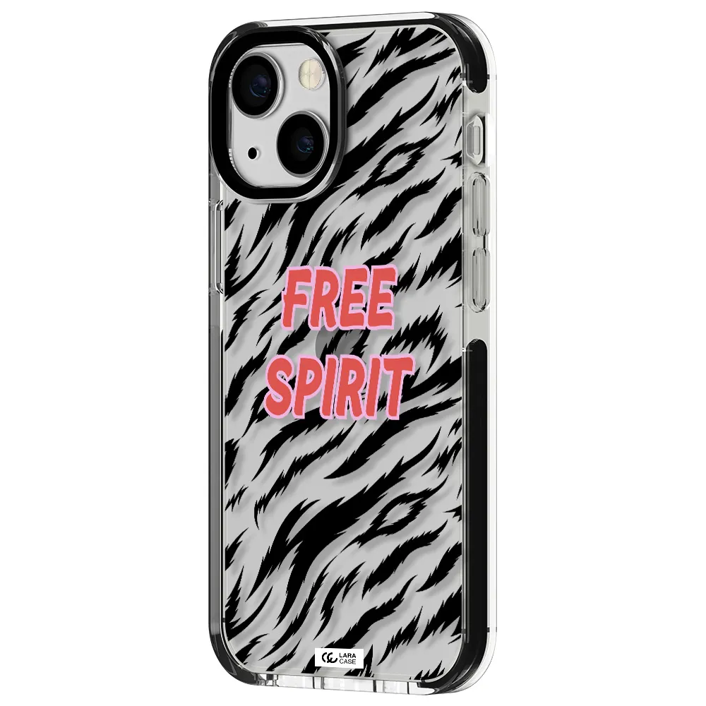 Free Spirit Apple iPhone 15 impact black border Case